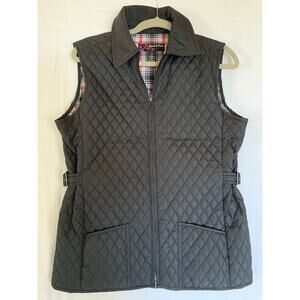 Peck And Peck Medium Black Lined Vest Jacket